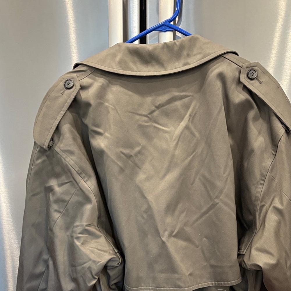 Men’s London Fog Dark Green Khaki Trench Coat w/removable lining brand new - Picture 11 of 11